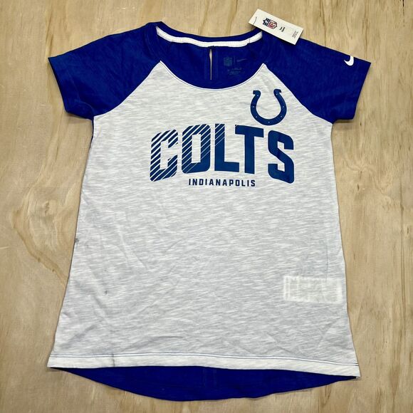 NEW DAMAGED XS Indianapolis Colts Nike Back Slit Lightweight Fashion Shirt - Picture 1 of 11